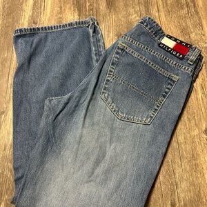 Vintage Tommy Hilfiger Hipster Flare Jeans Denim Cotton Size 11 Inseam 30